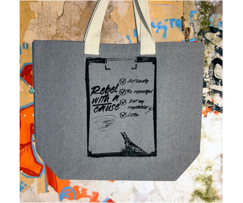 Large Totebag - Rebel with a cause/ Grand sac fourre-tout - Rebel with a cause