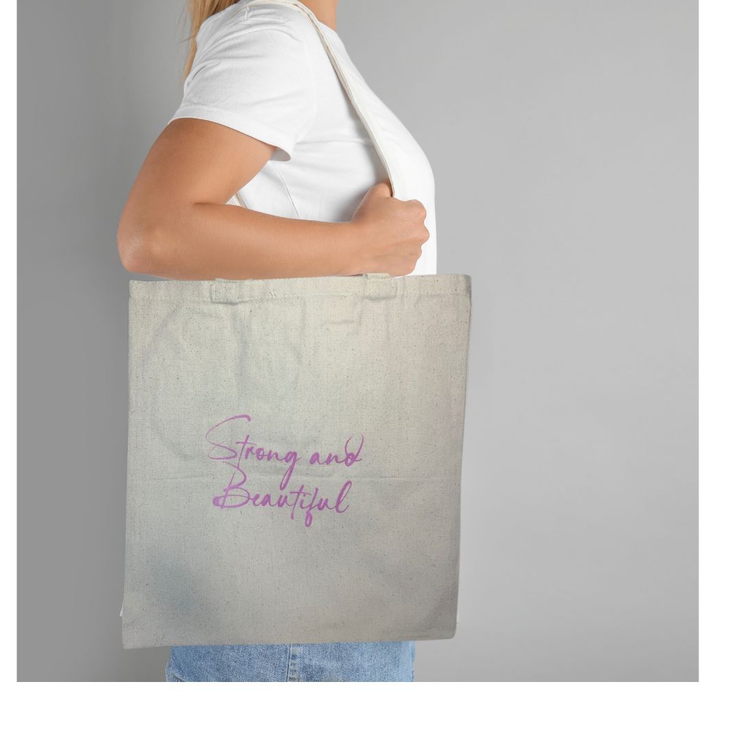 Small Totebag - Strong and Beautiful/ Petit sac fourre-tout - Strong and Beautiful