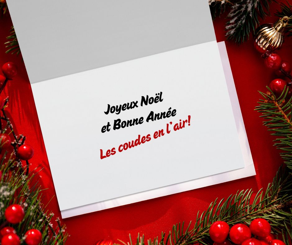 Carte de Noël 'coudes en l'air'