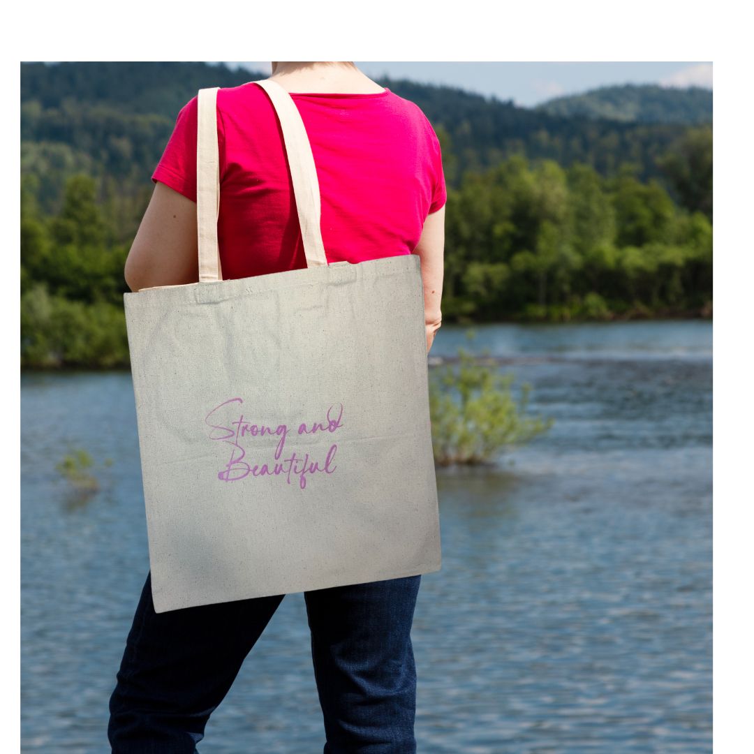 Small Totebag - Strong and Beautiful/ Petit sac fourre-tout - Strong and Beautiful