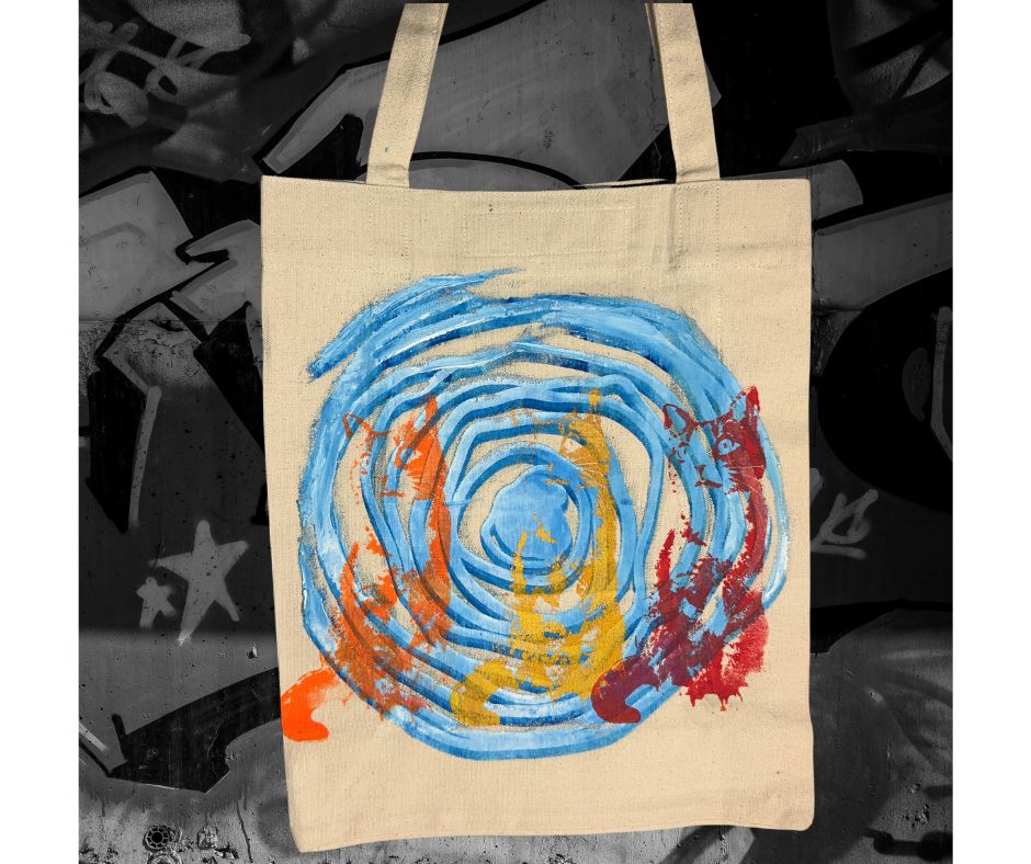 Medium Totebag - 3 Cats -3/Sac fourre-tout - 3 chats- 3 de grandeur moyenne