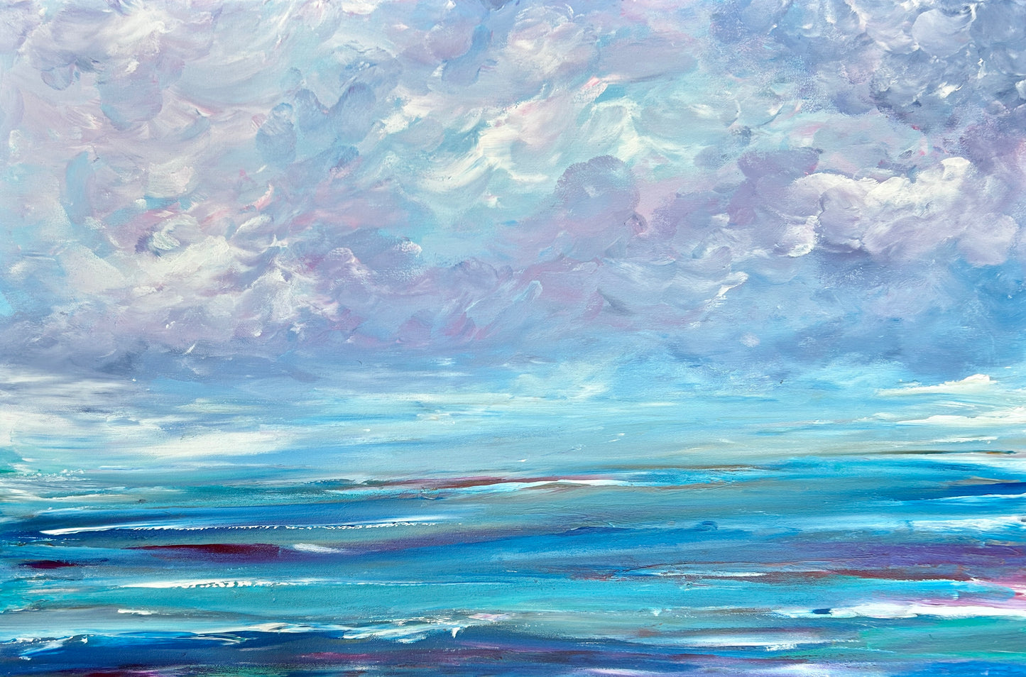 Available. Original 36 by 24 inch acrylic painting on a 1.5 inch deep canvas by Ottawa-based artist Mireille Laroche.