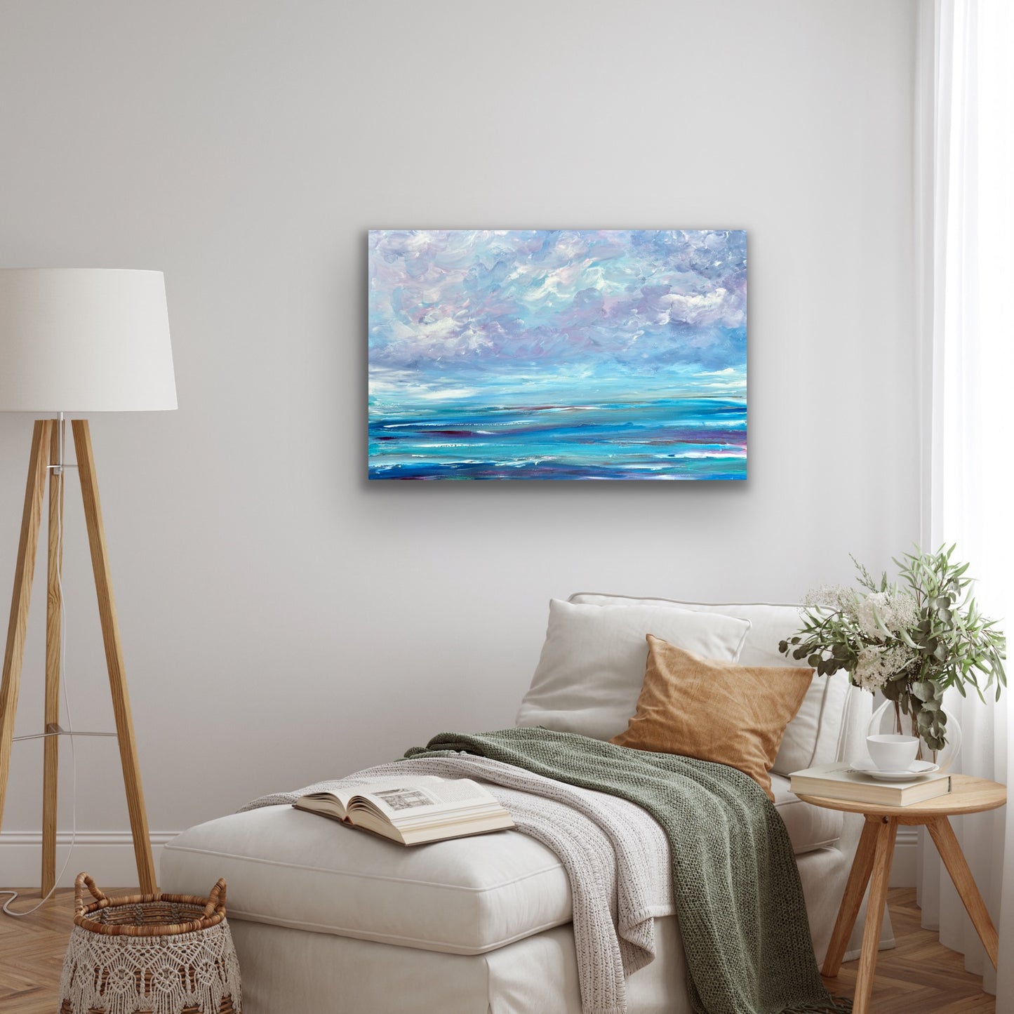 Available. Original 36 by 24 inch acrylic painting on a 1.5 inch deep canvas by Ottawa-based artist Mireille Laroche.