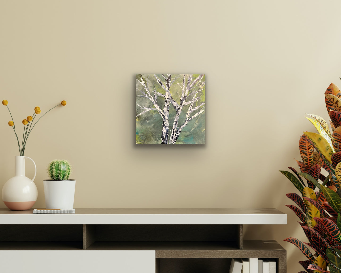 The Mighty. Original 12 by 12 acrylic painting by Ottawa-based artist MIREILLE LAROCHE