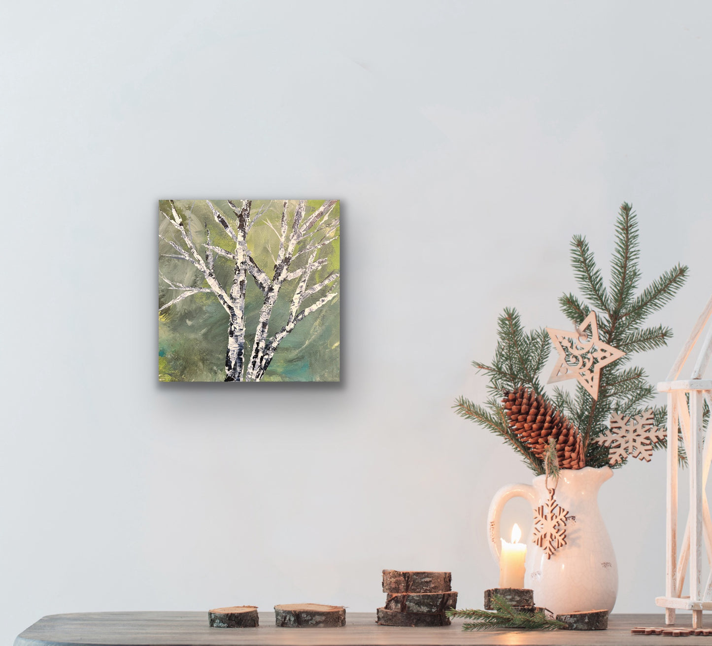 The Mighty. Original 12 by 12 acrylic painting by Ottawa-based artist Mireille Laroche