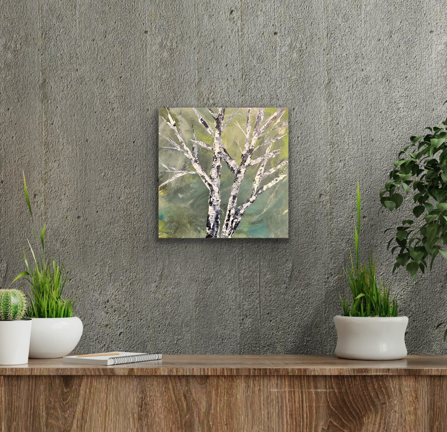 The Mighty. Original 12 by 12 acrylic painting by Ottawa-based artist Mireille Laroche