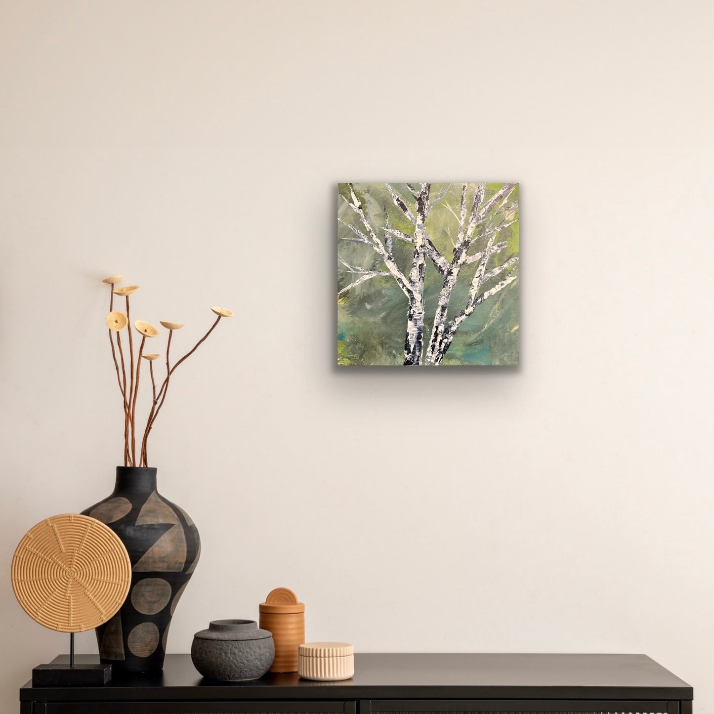 The Mighty. Original 12 by 12 acrylic painting by Ottawa-based artist Mireille Laroche