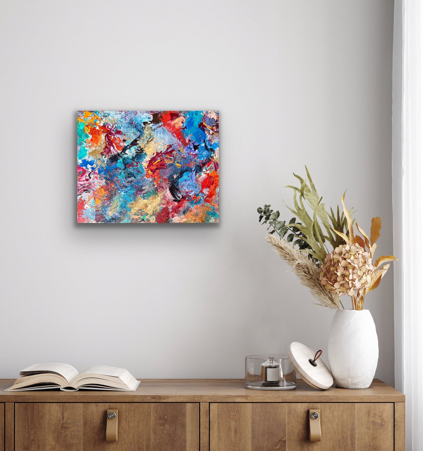 Available. Original 20 by 16 inch acrylic painting on a 1.5 inch deep canvas by Ottawa-based artist Mireille Laroche.