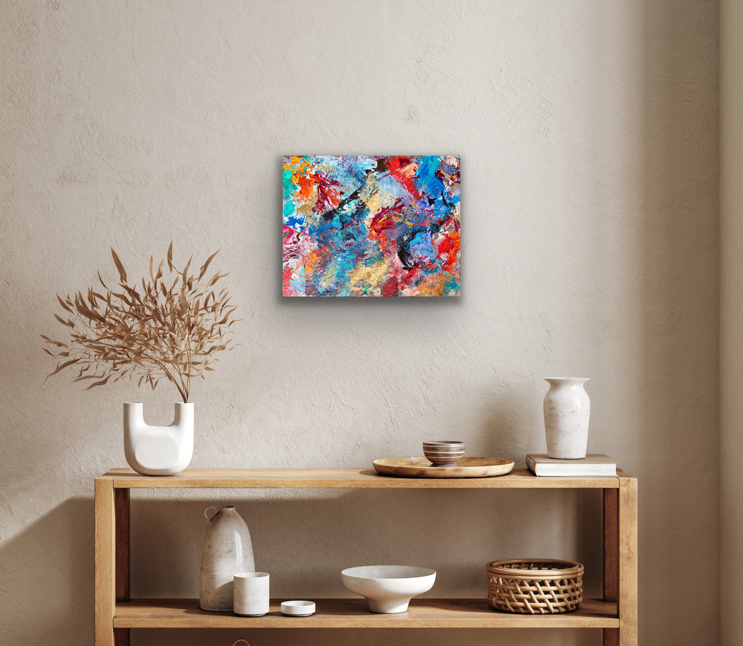 Available. Original 20 by 16 inch acrylic painting on a 1.5 inch deep canvas by Ottawa-based artist Mireille Laroche.
