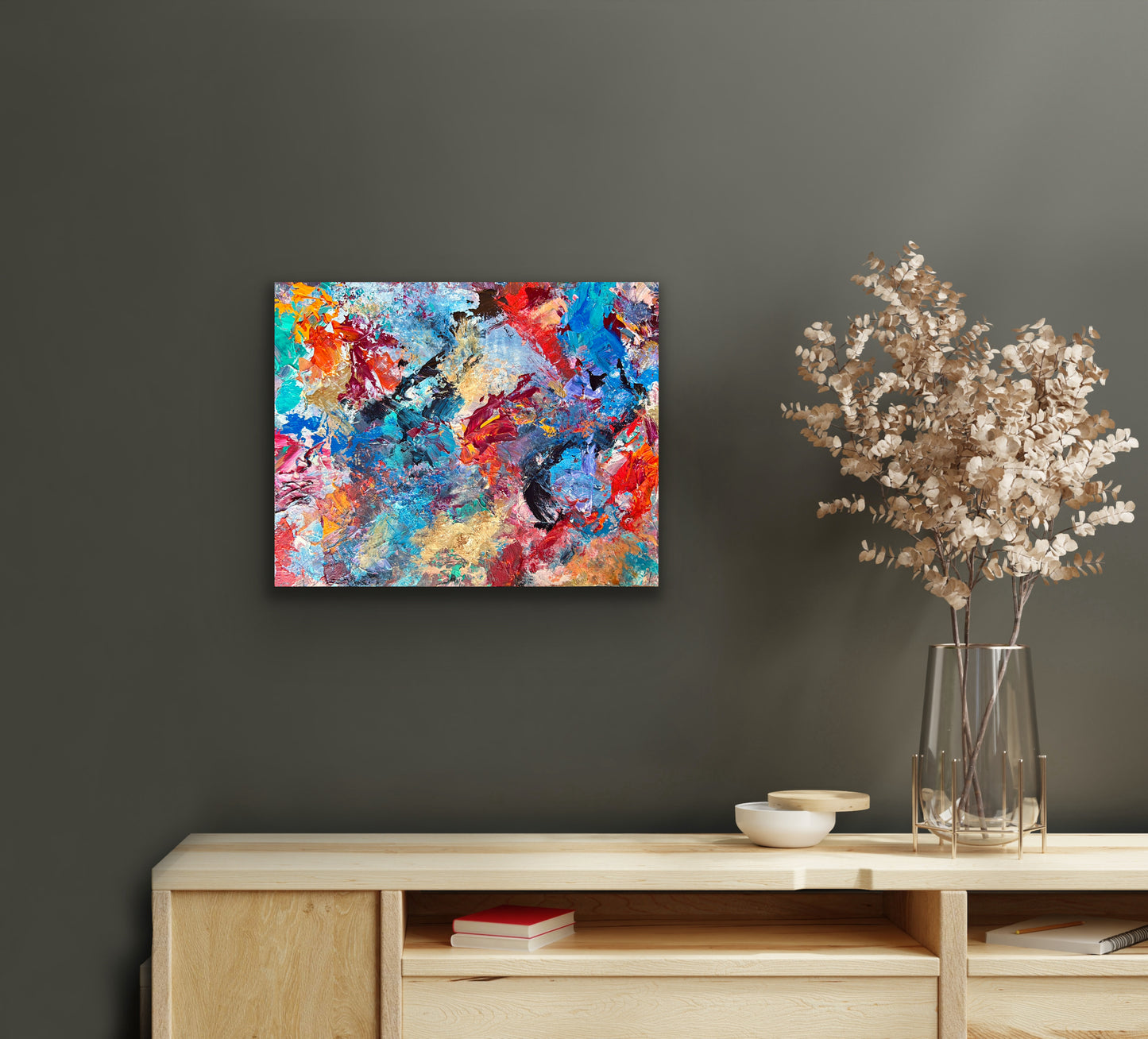 Available. Original 20 by 16 inch acrylic painting on a 1.5 inch deep canvas by Ottawa-based artist Mireille Laroche.