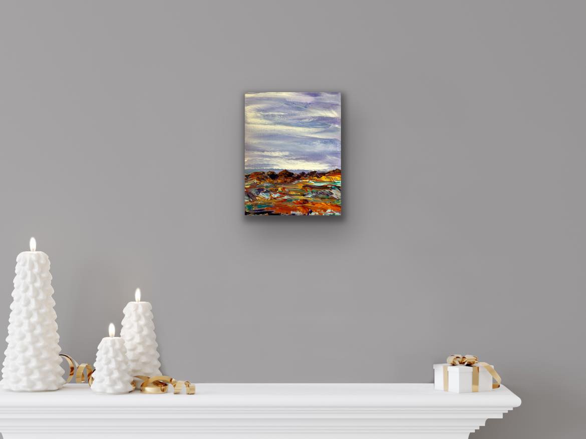 Original 8 by 10 inch acrylic painting on a 1.5 inch deep canvas by Ottawa-based artist Mireille Laroche. Free Shipping in Canada