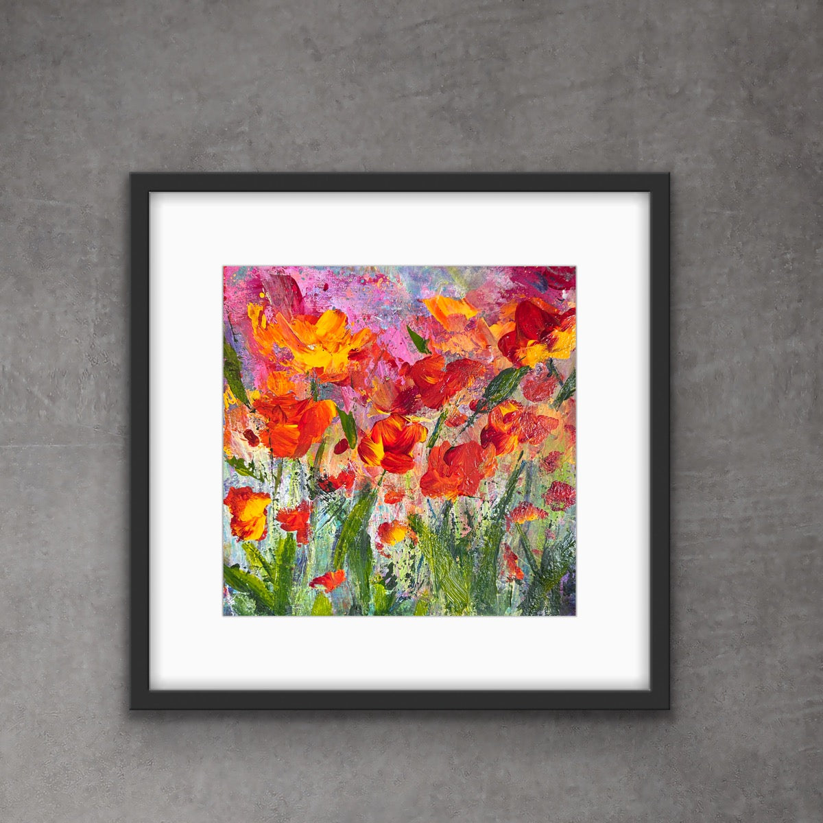 Framed Prints of Changing Colours 8 by 8 (12 by 12 with frame)/ Reproductions encadrées de 8 par 8 de la toile Couleurs changeantes (12 par 12 avec le cadre)