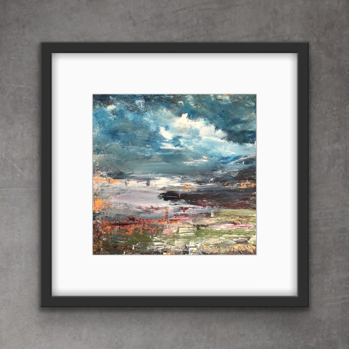 Framed Prints of Quietness 8 by 8 (12 by 12 with frame)/ Reproductions encadrées de 8 par 8 de la toile Quiétude (12 par 12 avec le cadre)
