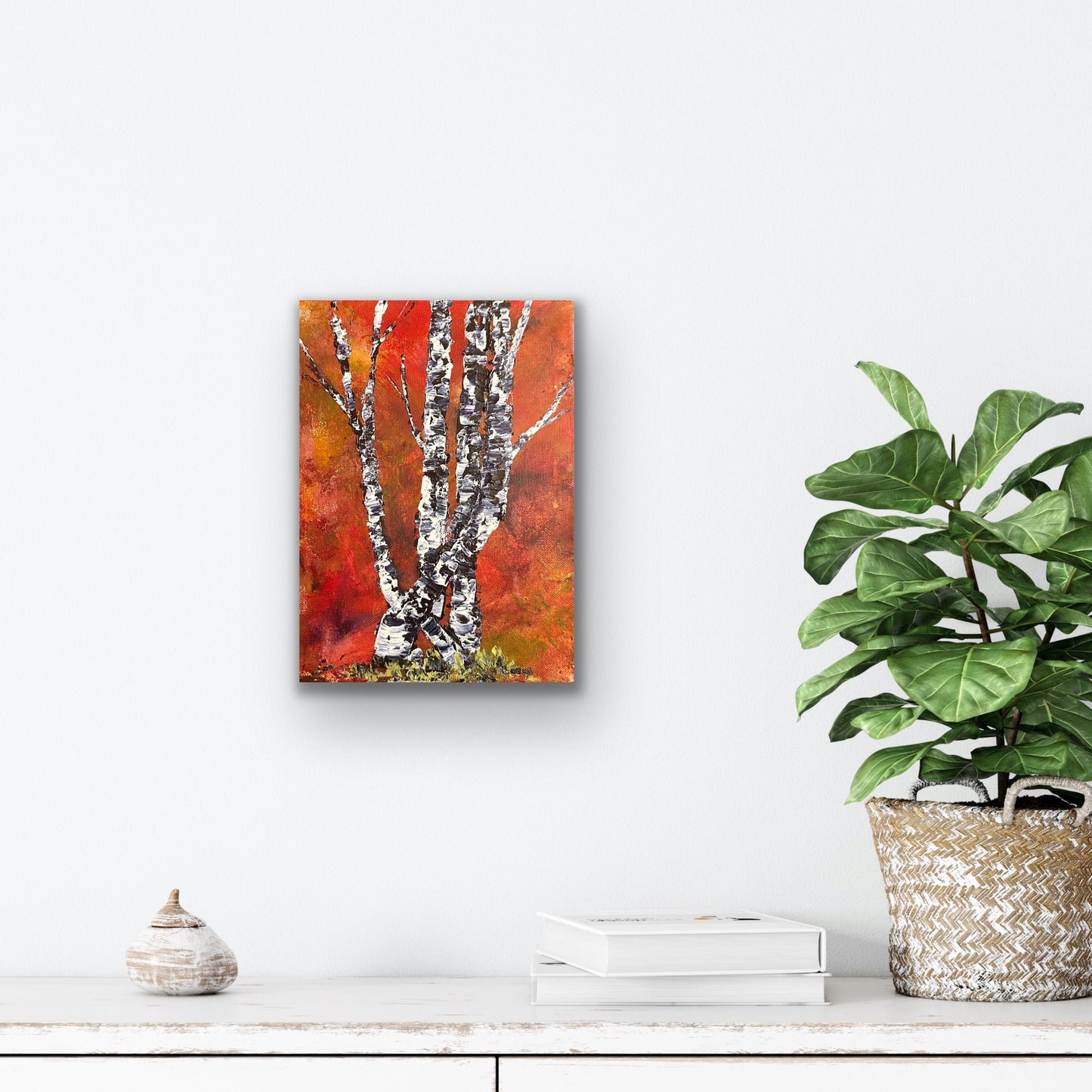 Original acrylic painting 9 by 14 inch on a 1.5 inch canvas by Ottawa-based artist Mireille Laroche