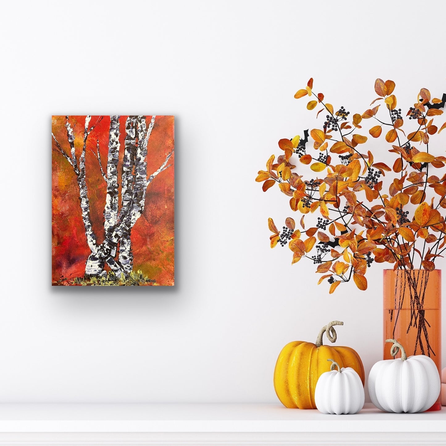 Original acrylic painting 9 by 14 inch on a 1.5 inch canvas by Ottawa-based artist Mireille Laroche