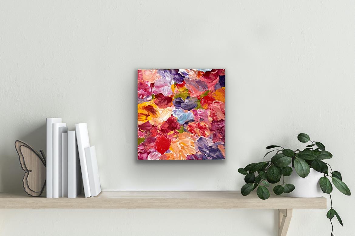 riginal 12 by 12 inch acrylic painting on a 1.5 inch deep canvas by Ottawa-based artist Mireille Laroche. Free Shipping in Canada