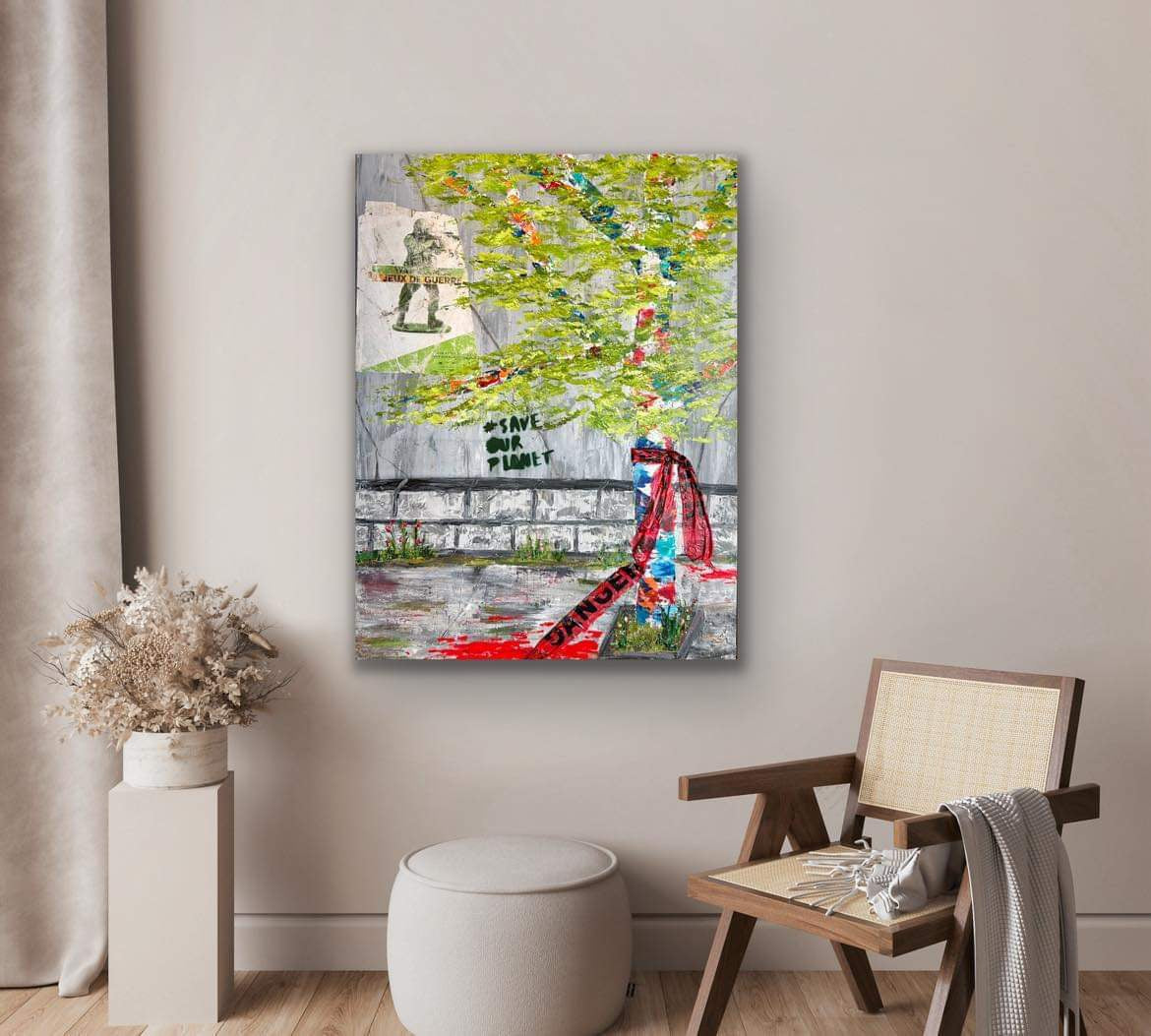 48 x 36 inches original acrylic painting on a 1.5 inch deep canvas by Ottawa-based artist Mireille Laroche. Given the size of this painting, please contact prior to purchasing (Messenger or mireille.laroche@rogers.com) to discuss delivery and shipping costs.