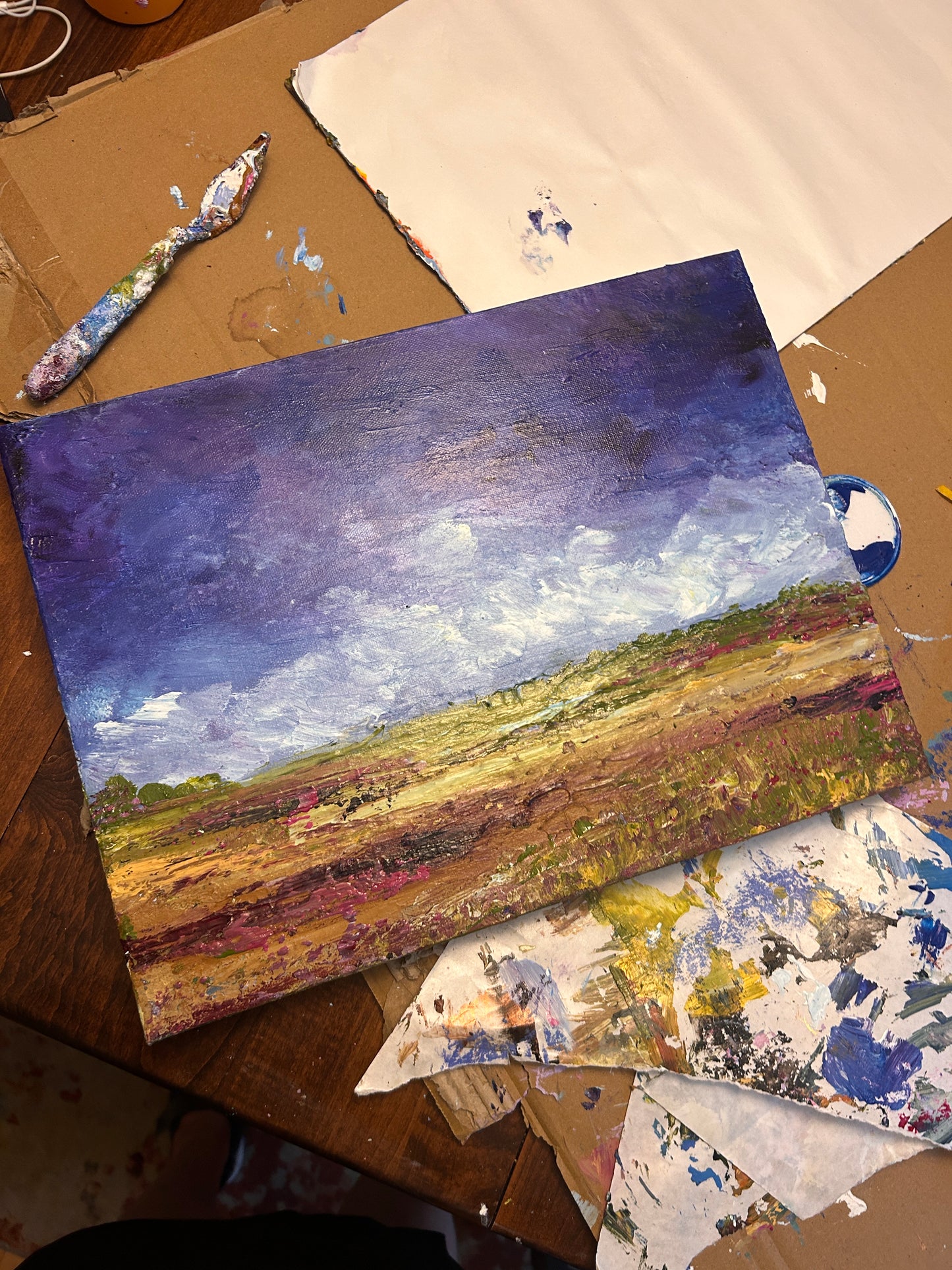 Original acrylic painting, 16 by 12 inch by Ottawa-based artist Mireille Laroche