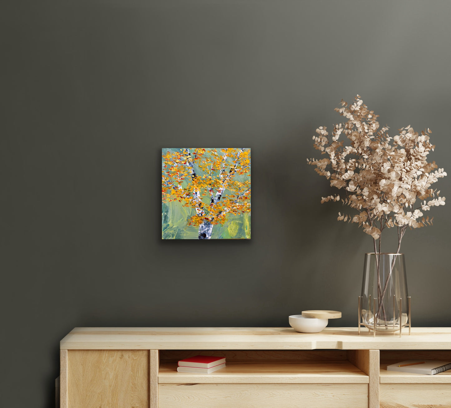 Original acrylic painting 12 by 12 inch on a 1.5 inch canvas by Ottawa-based artist Mireille Laroche