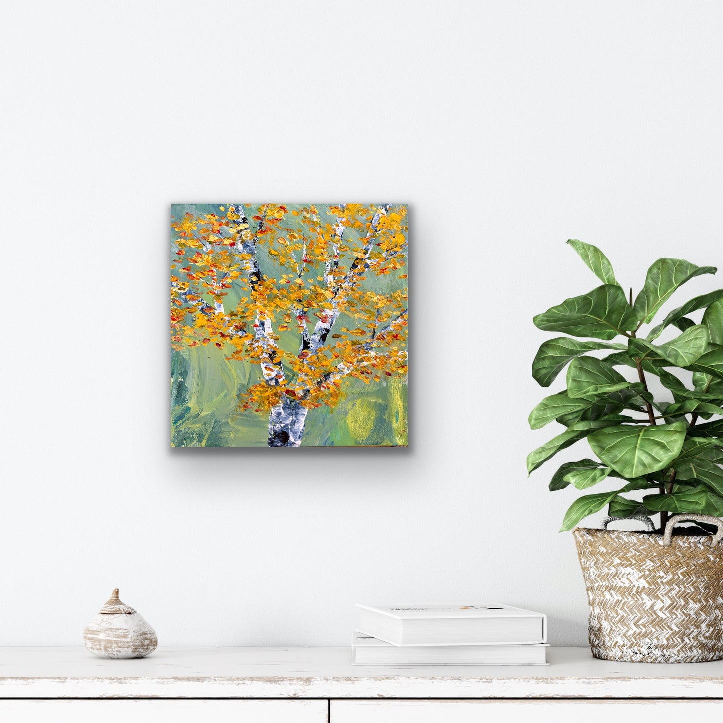 Original acrylic painting 12 by 12 inch on a 1.5 inch canvas by Ottawa-based artist Mireille Laroche