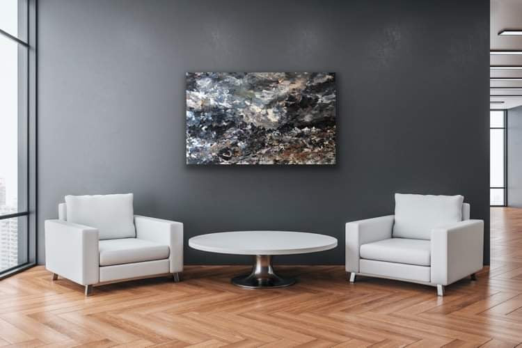 No compromise, original acrylic painting (48 by 30 inch) by Ottawa-based artist Mireille Laroche Edit alt text