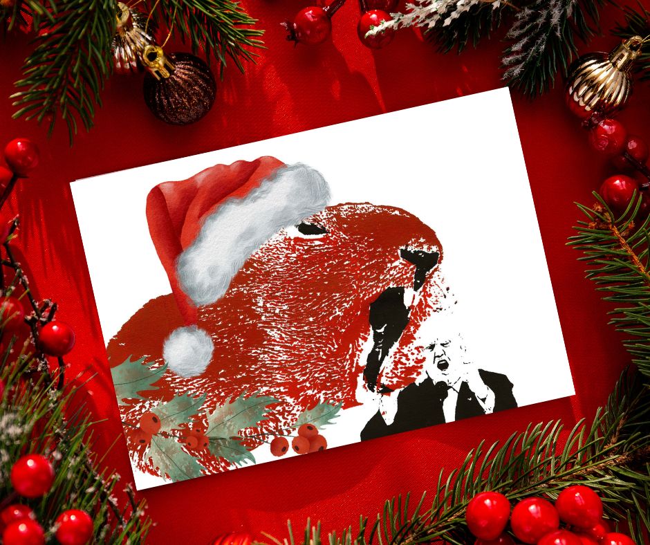 Happy  Elbows Up Holidays Card