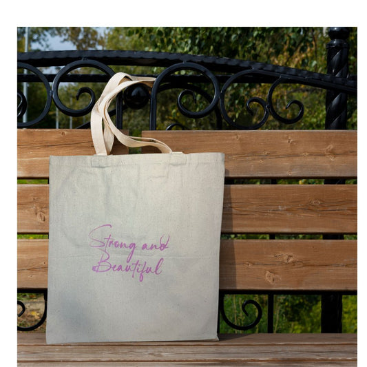 Small Totebag - Strong and Beautiful/ Petit sac fourre-tout - Strong and Beautiful