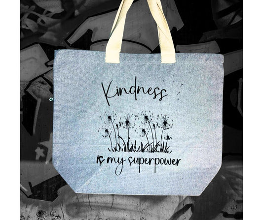 Large Totebag - Kindness is my superpower/ Grand sac fourre-tout - Kindness is my superpower