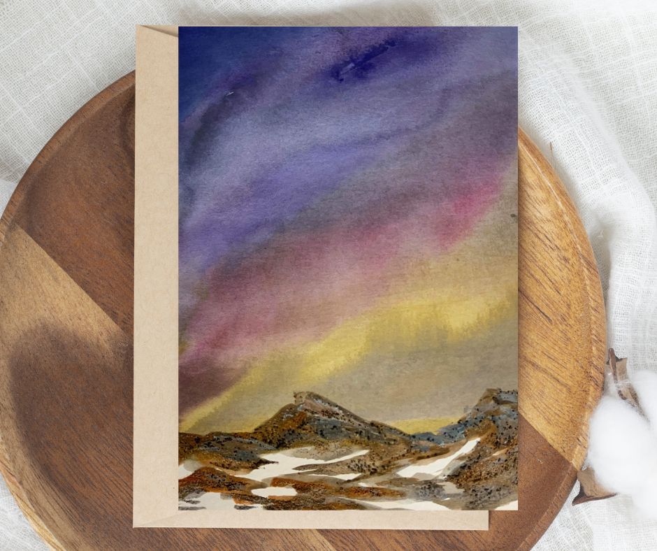 Card - Golden Sky/ Carte - Ciel doré