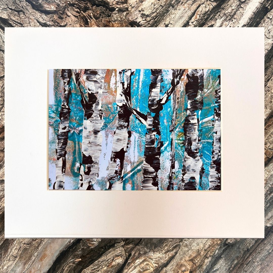 Original mixed media artwork - 5 by 7 inch, 8 by 10 with white mat.