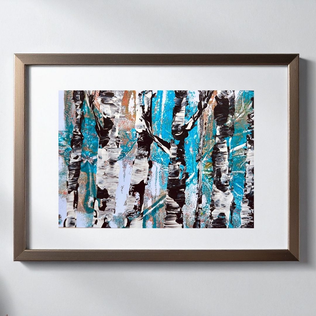 Original mixed media artwork - 5 by 7 inch, 8 by 10 with white mat.