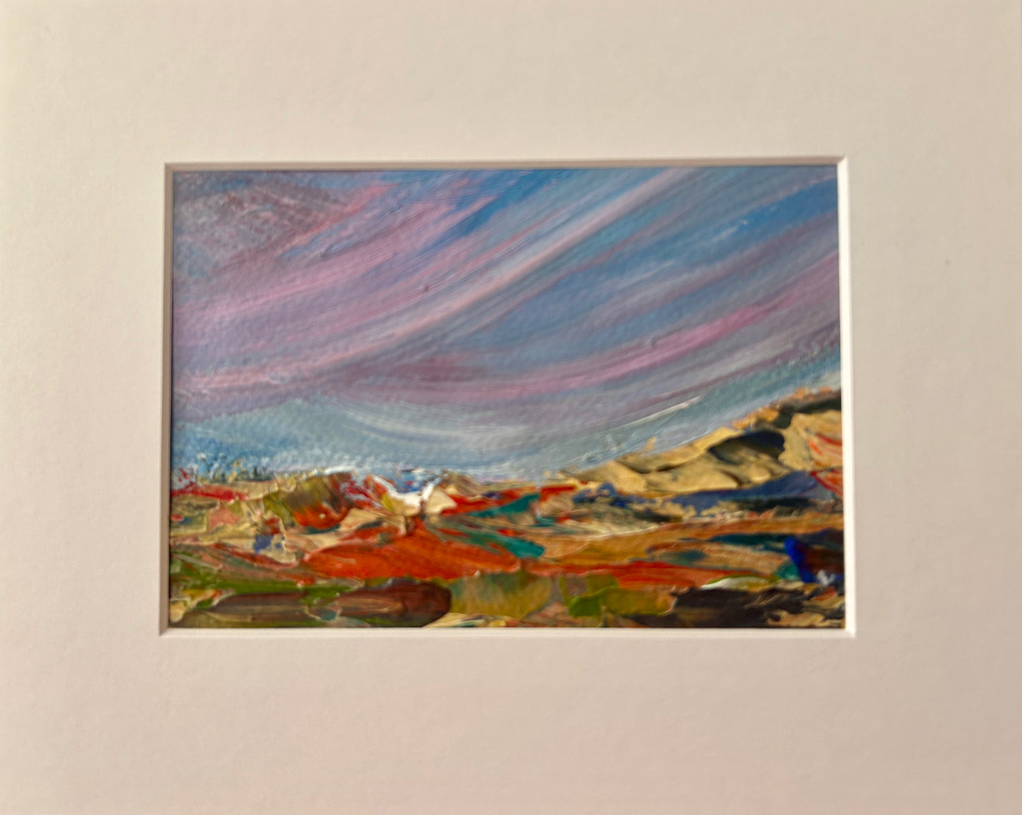 Original acrylic painting on paper - 5 by 7 by Ottawa-based artist Mireille Laroche