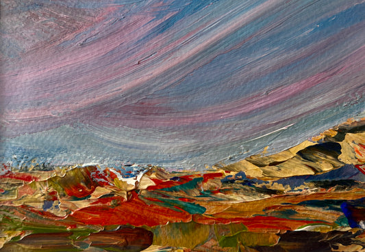 Original acrylic painting on paper - 5 by 7 by Ottawa-based artist Mireille 