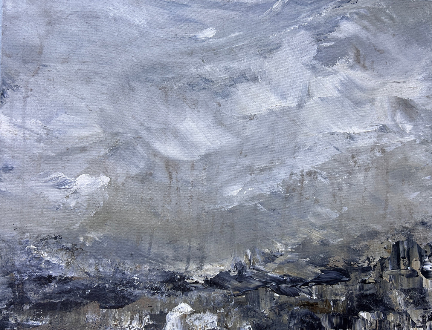 Abstract painting by Ottawa artist Mireille Laroche