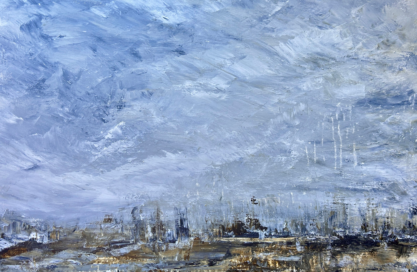 original abstract acrylic painting By Ottawa artist Mireille Laroche