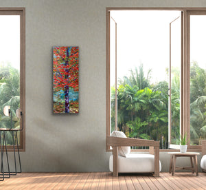 Available. Original 16 by 40 inch acrylic painting on a 1.5 inch deep canvas by Ottawa-based artist Mireille Laroche.