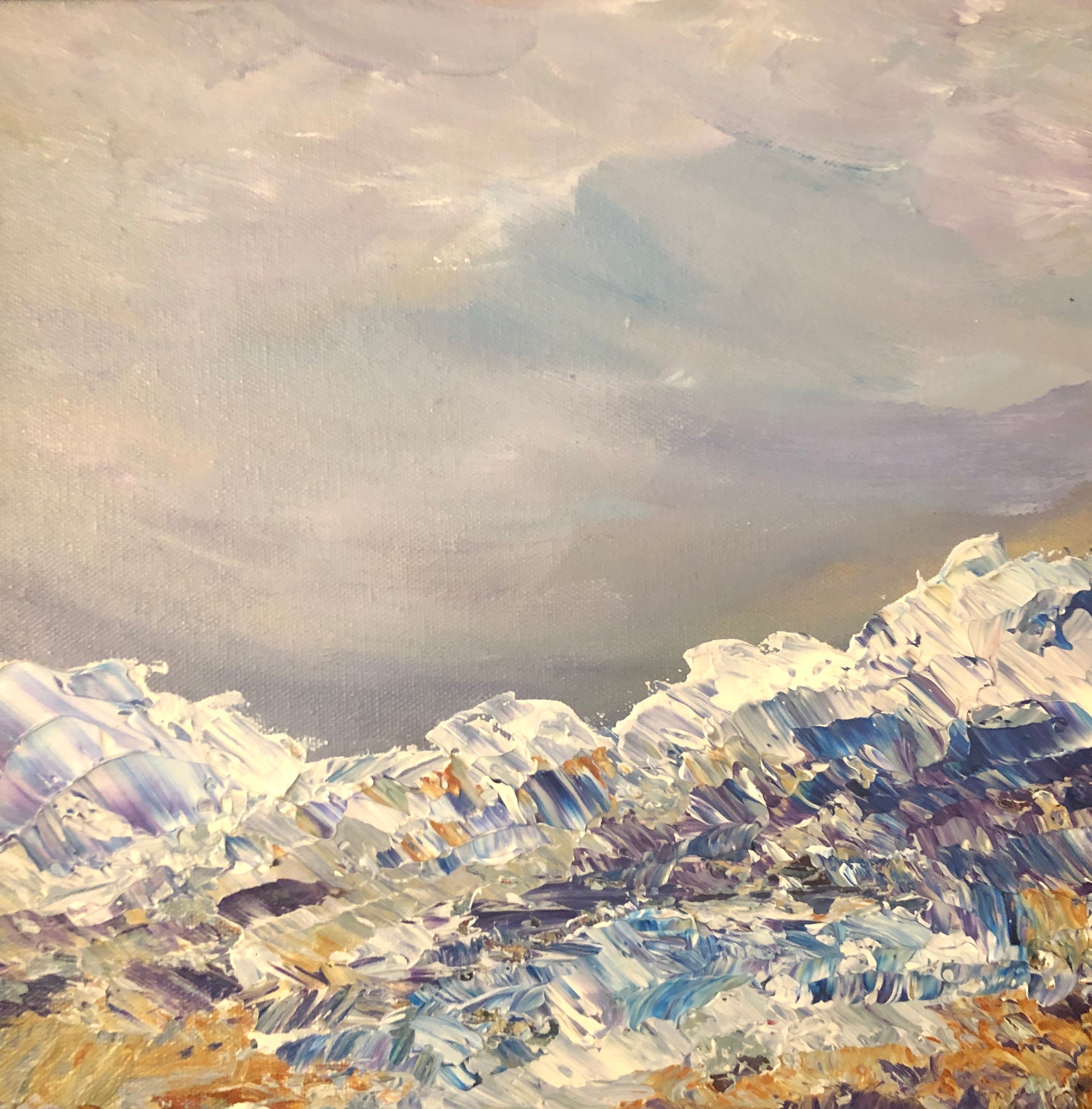 Original acrylic painting, 12 by 12 inch on a 1.5 inch deep canvas by Ottawa-based artist Mireille Laroche